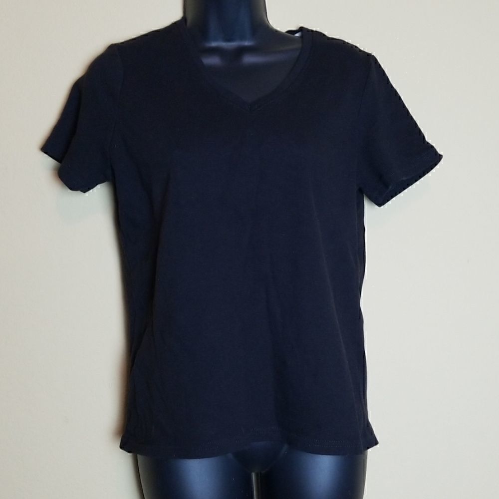 Basic Editions Solid Black Tshirt